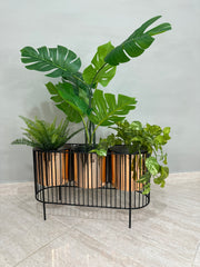 Cristal Triple con Cilindros de Plastico