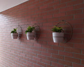 Trio de Pared Aguamarina con 3 Materos Plasticos