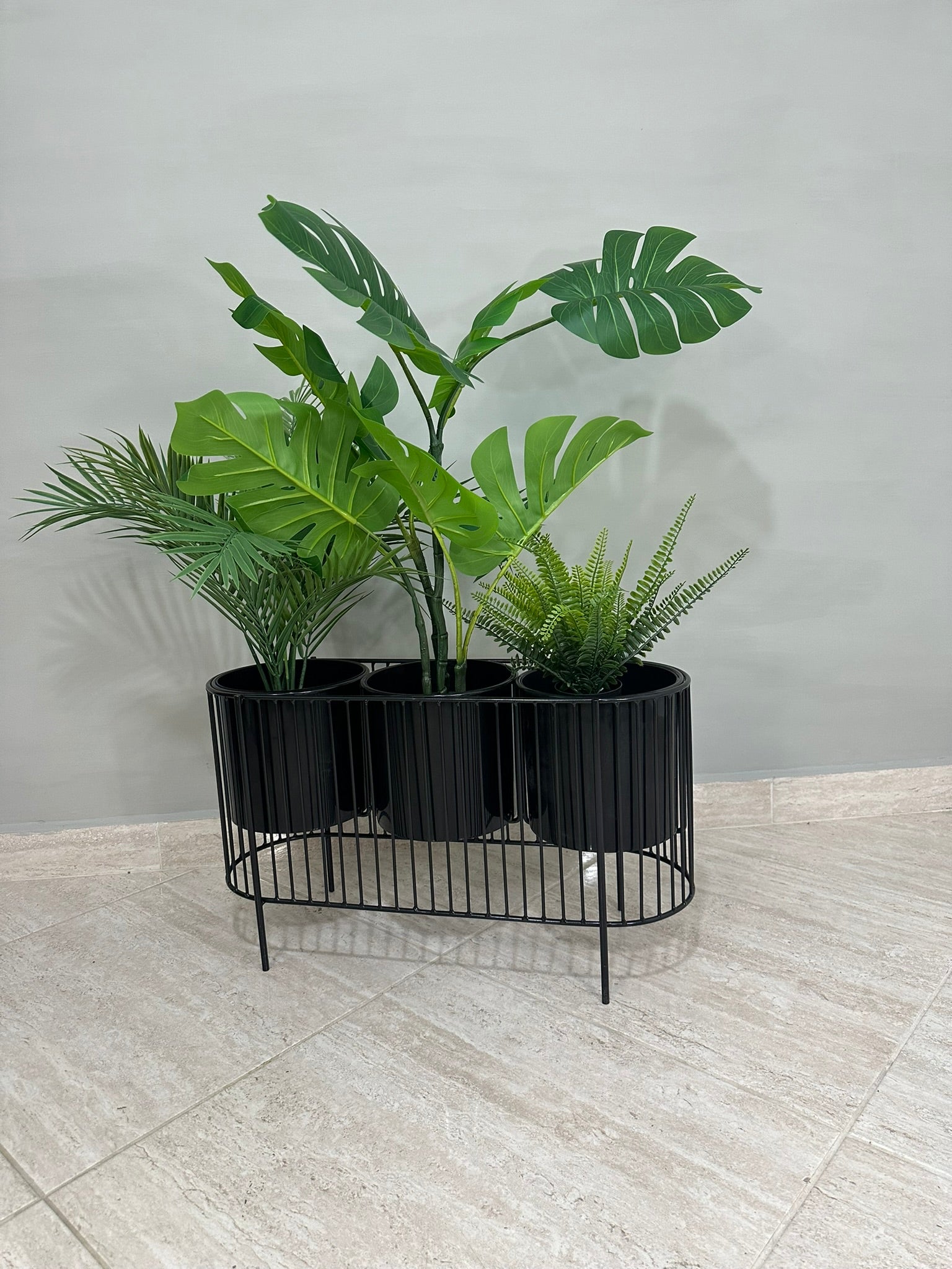 Cristal Triple con Cilindros de Plastico
