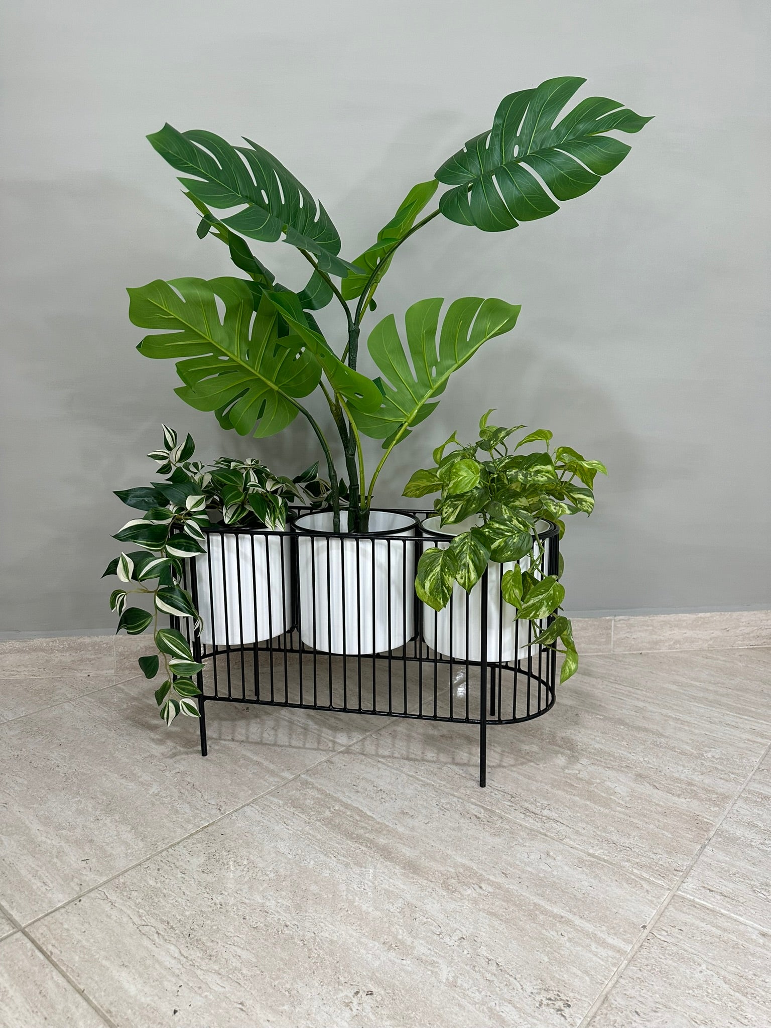 Cristal Triple con Cilindros de Plastico