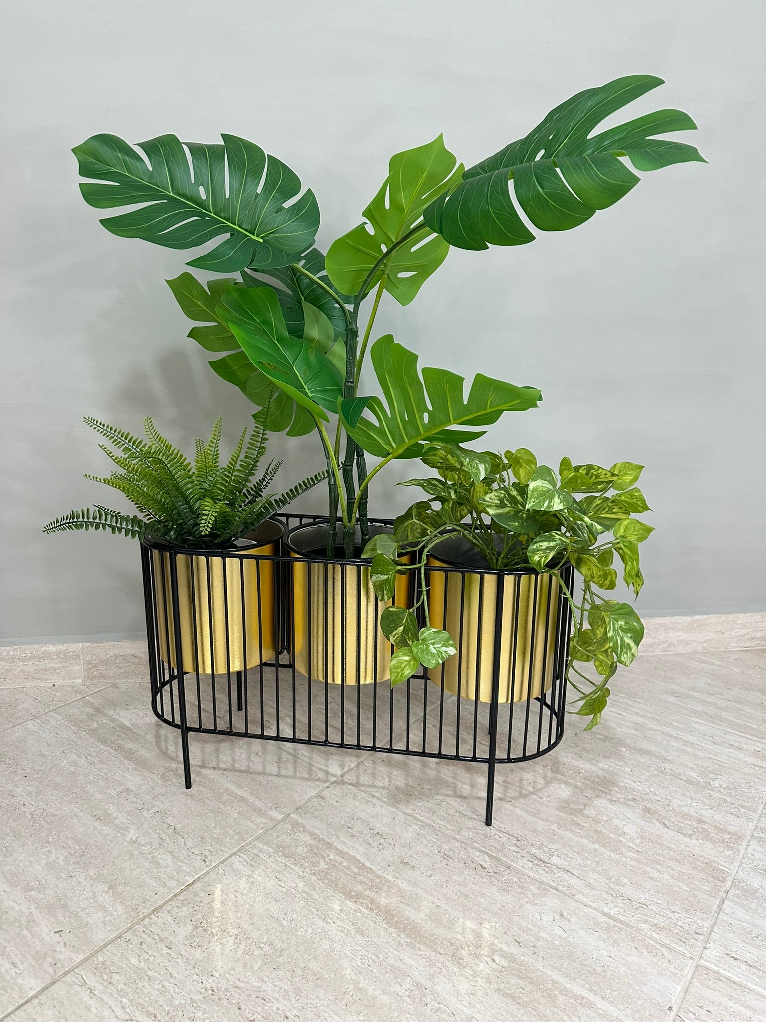 Cristal Triple con Cilindros de Plastico