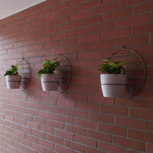 Trio de Pared Aguamarina con 3 Materos Plasticos