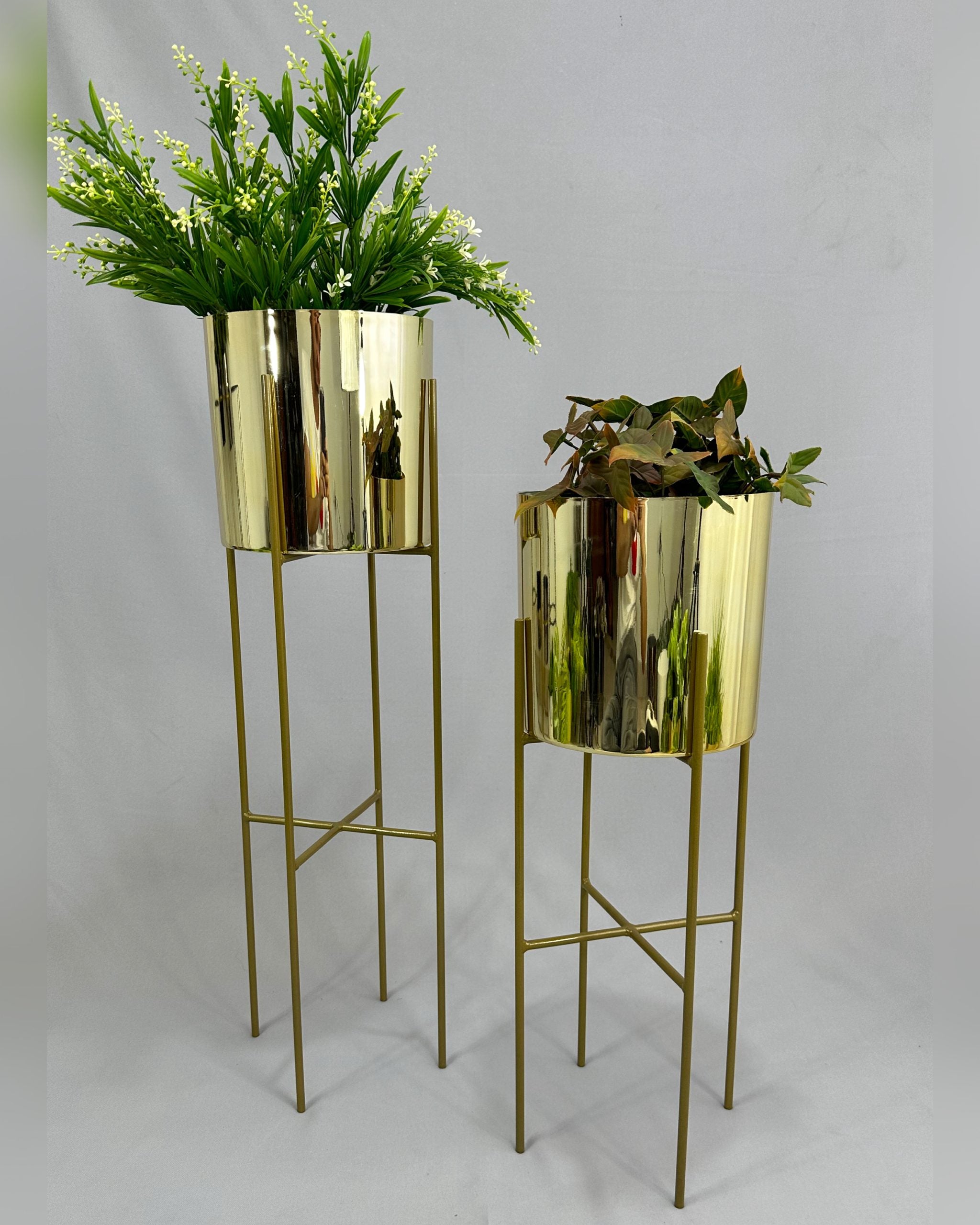 Set Turquesa Dorado con Cilindros de Plastico